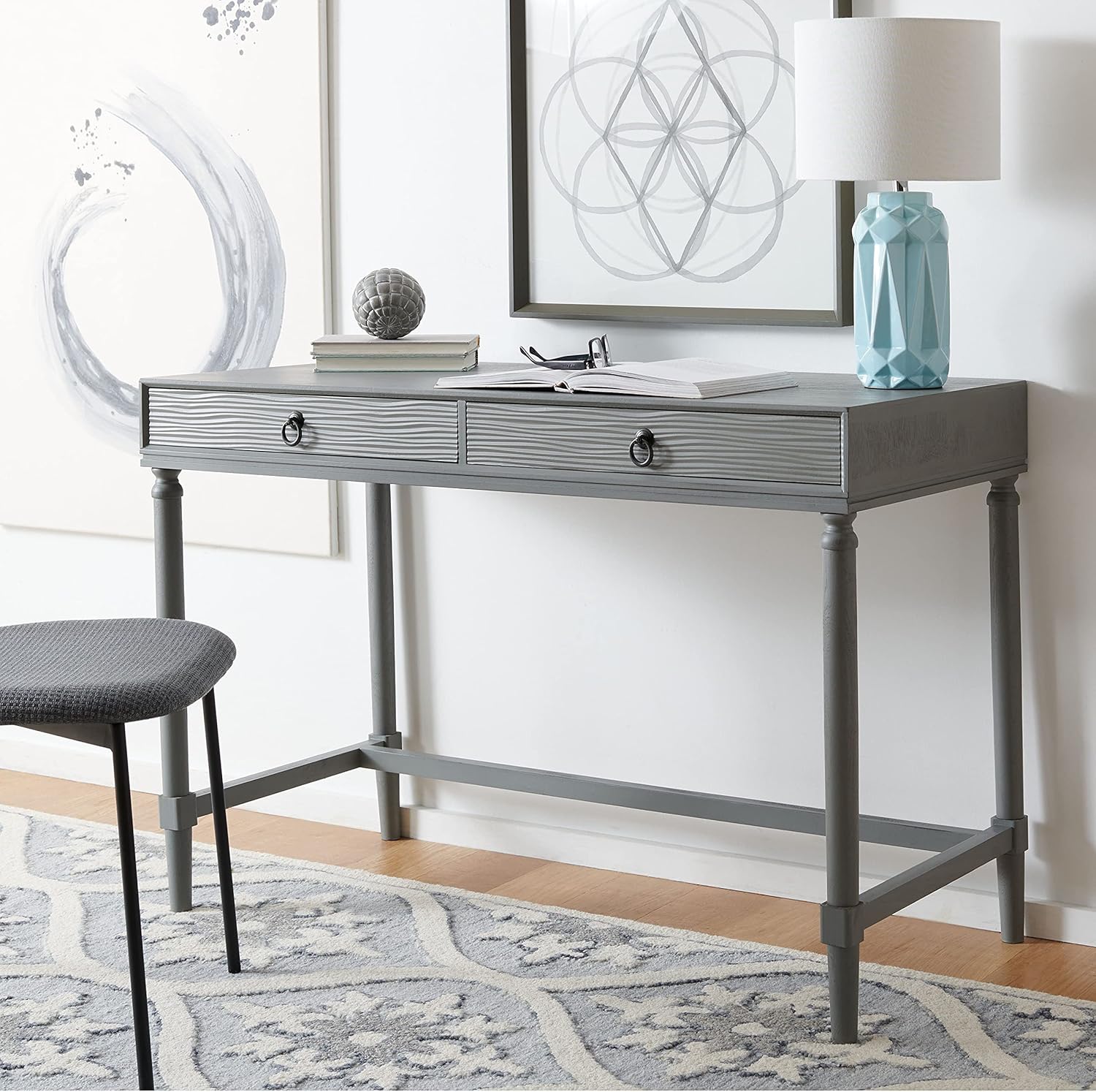 Taupe 2-Drawer Computer Table Desk L521016