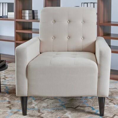 Cream Beige Tufted Armchair B145