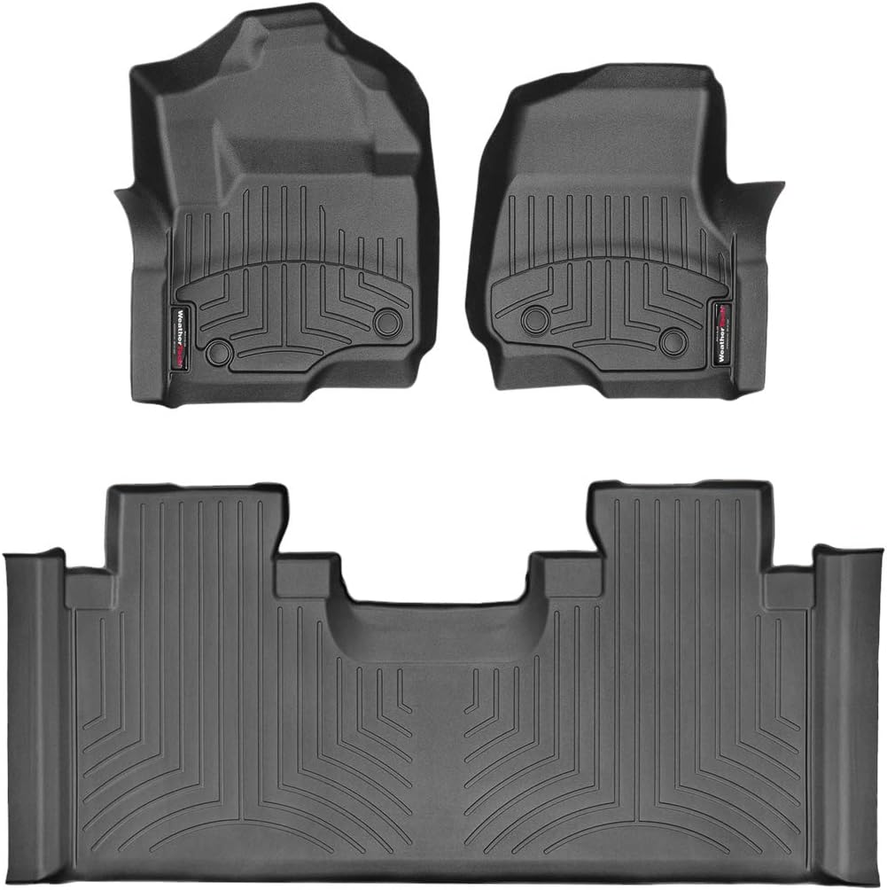 Black Custom Fit FloorLiner for Ford Super Duty SuperCab 1st & 2nd Row Q8482