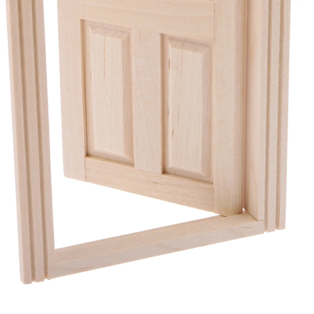 Unpainted Wooden Exterior Door with Frame A17882