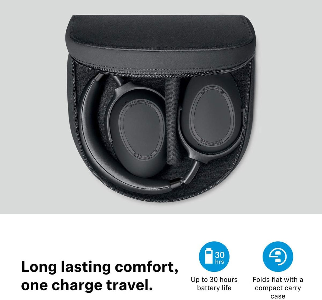 Black Wireless Noise Cancelling Bluetooth Headphone with 30-Hour Battery Life X2780