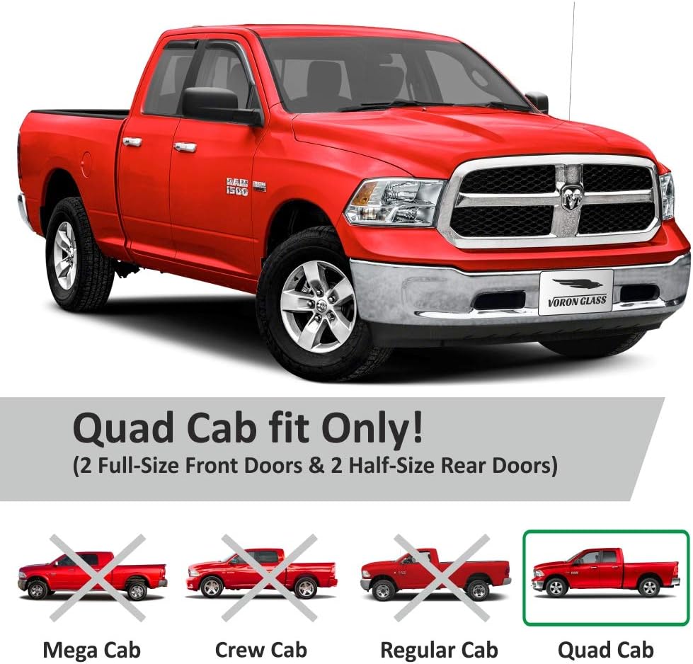 Rain Guards for Trucks, 4 Pieces E226756
