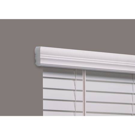 Cordless Faux Wood Blind, White, 64-1/4x22 M29039