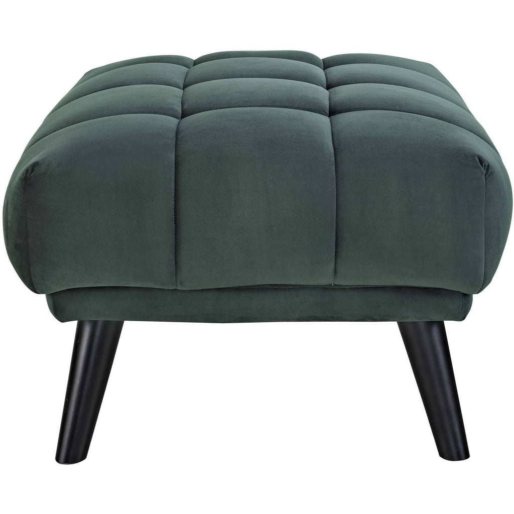 Gray Velvet Ottoman V641