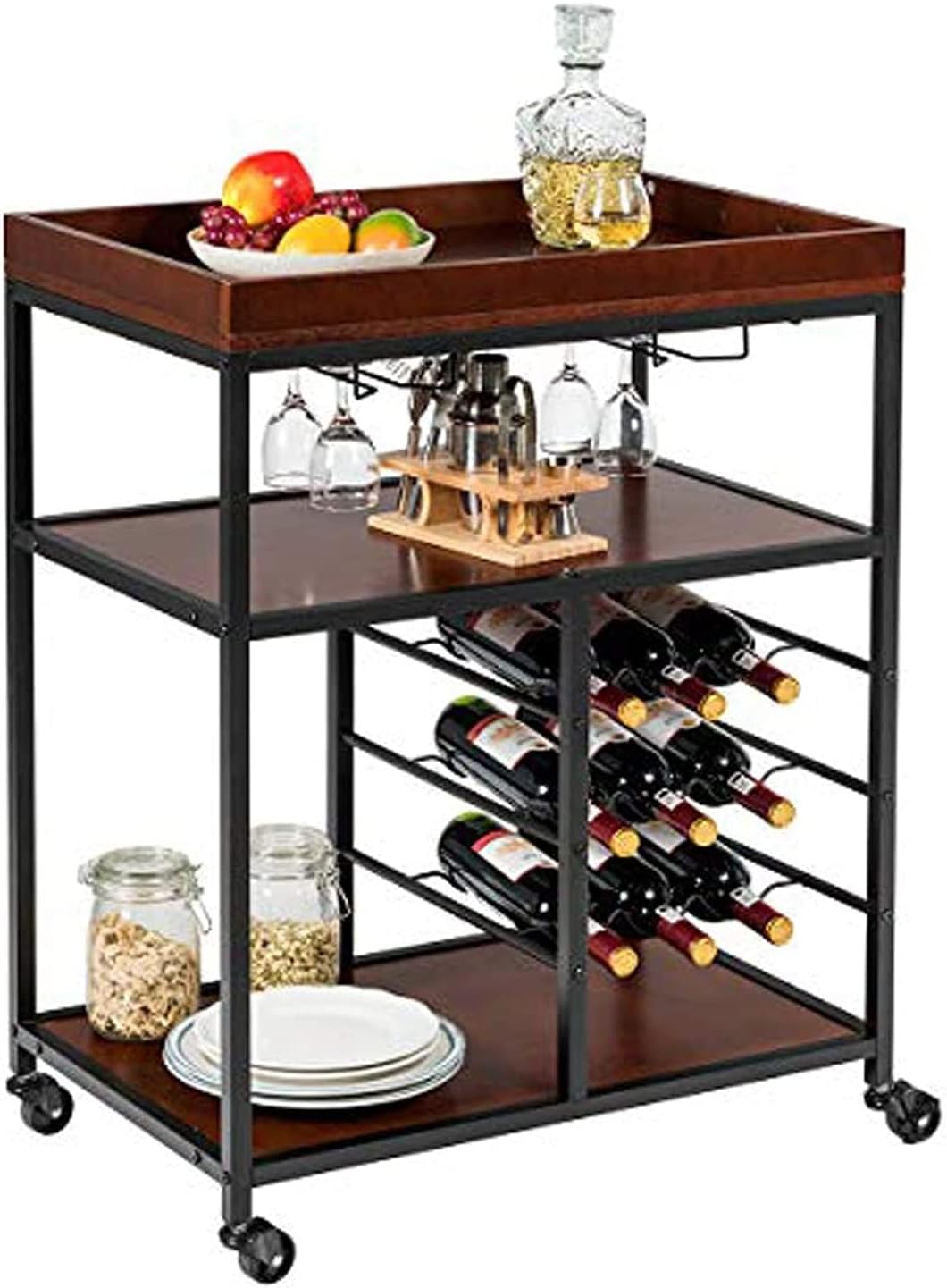 Rustic Brown Kitchen Island Cart C865591