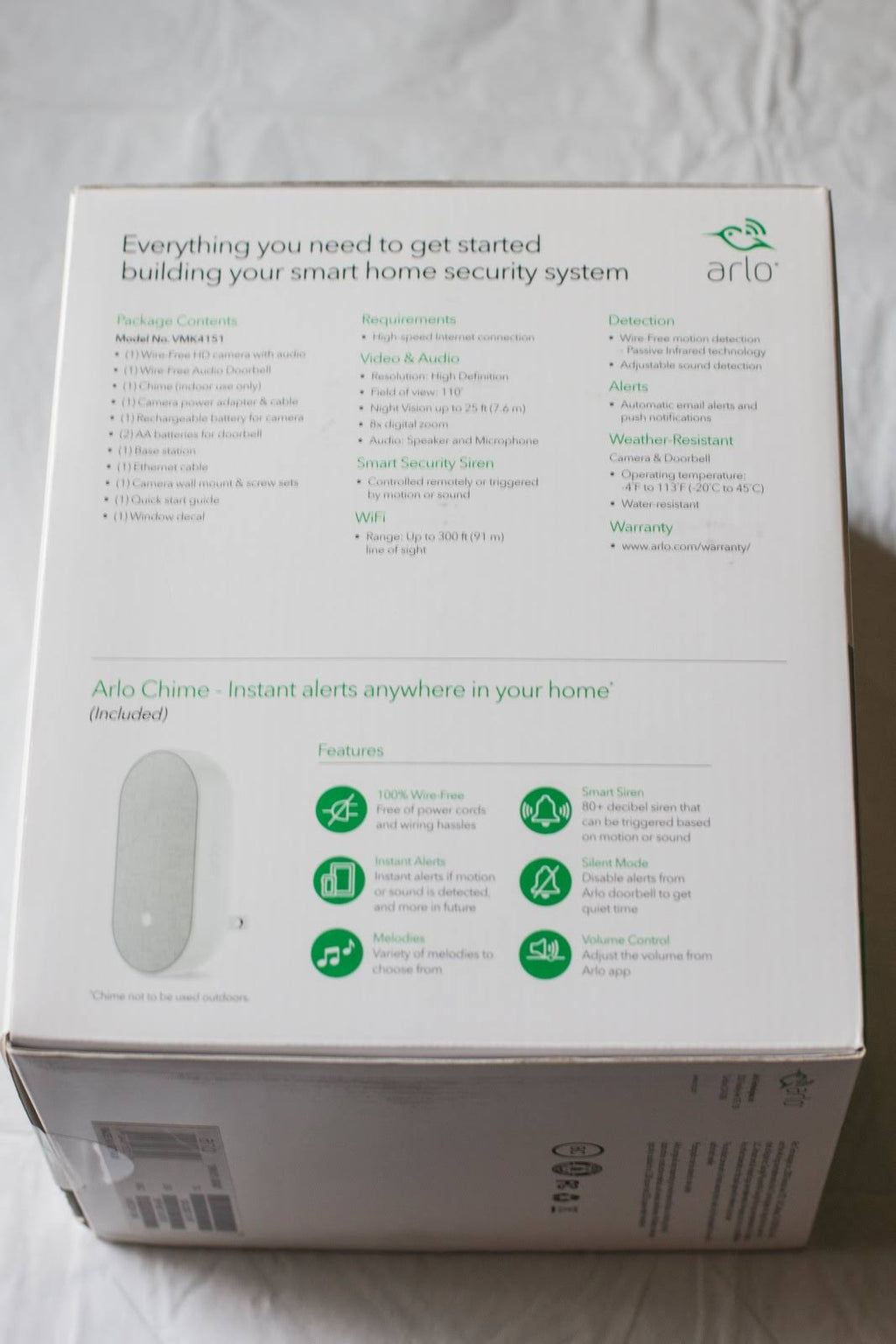 Wireless Camera Plus Audio Doorbell & Chime B4738