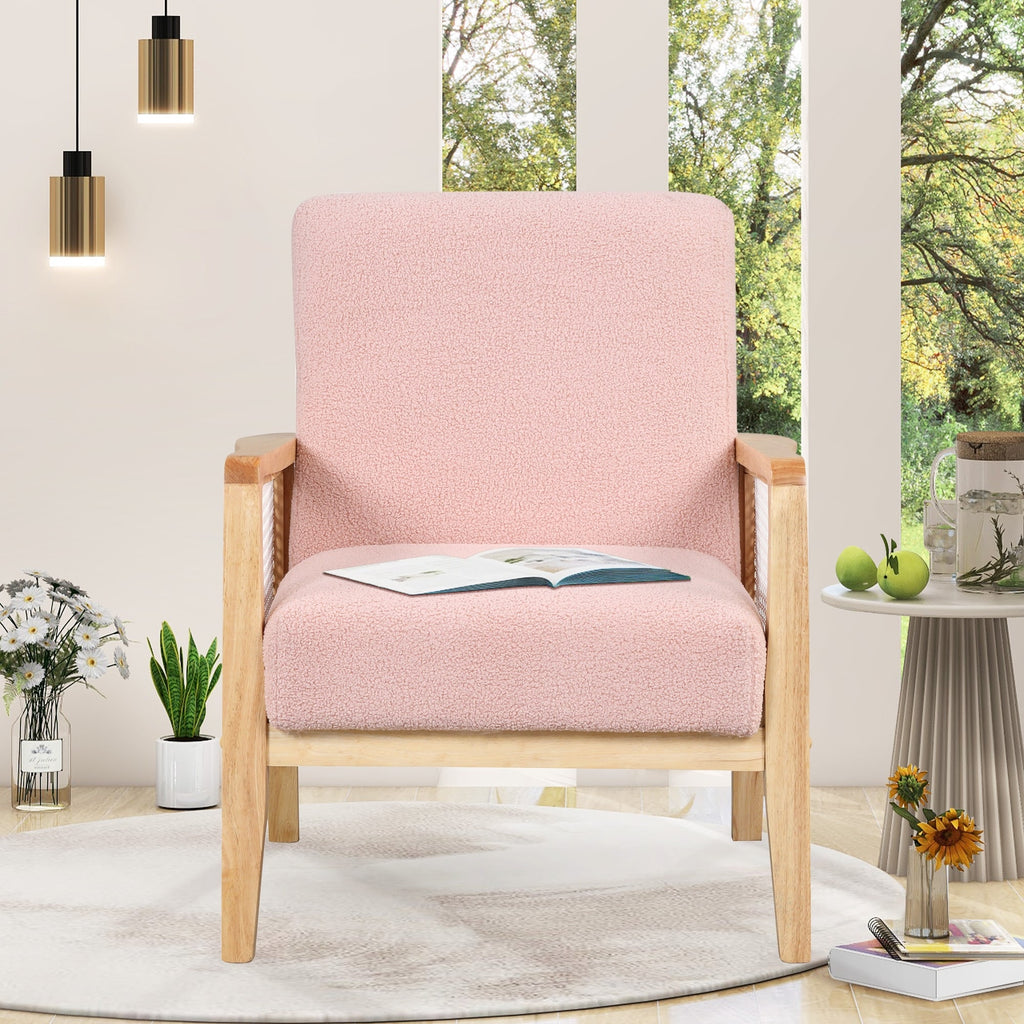 Pink Plush Velvet Dining Side Chairs I930