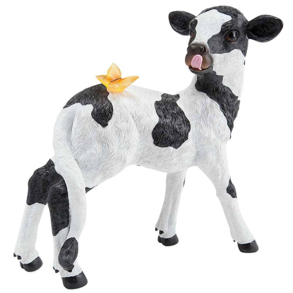 Calf with Solar Lighted Butterfly Statue L411378