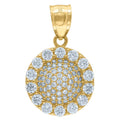 10k Yellow Gold CZ Charm Pendant Necklace L94605