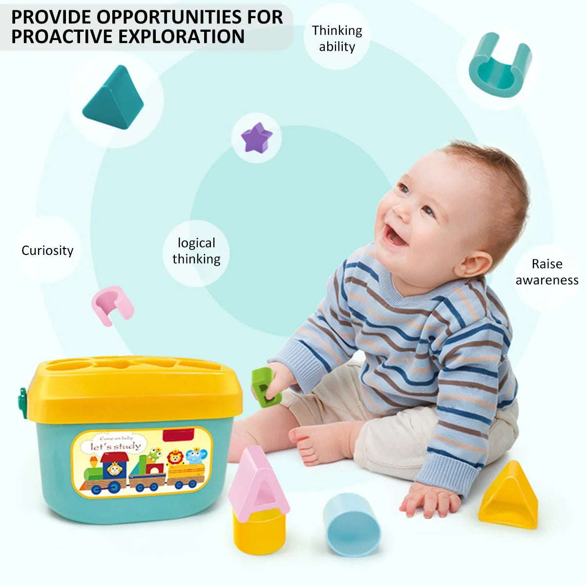 Shape Sorter Baby And Toddler Toys With Abc And Colorful Shapes Blocks Z26728