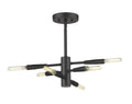 Black 16 inch Semi Flush Mount Light D752