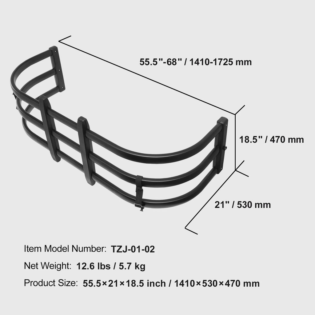 Aluminum Retractable Tailgate Extender, 55.5"-68" B766