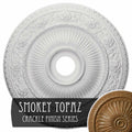 Hand-Painted Smokey Topaz Crackle Ceiling Medallion O841587