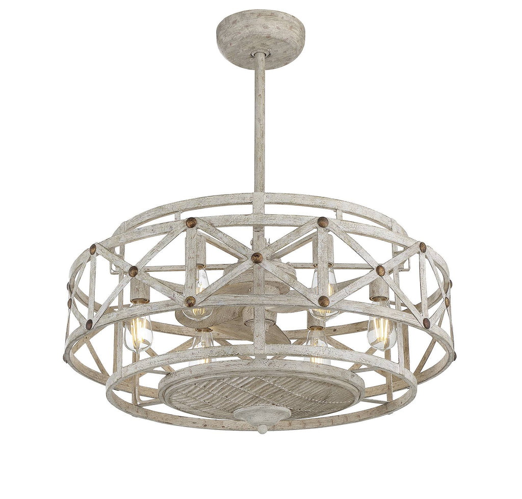 6 Light Provence Gold Accents Fan D Lier C71374