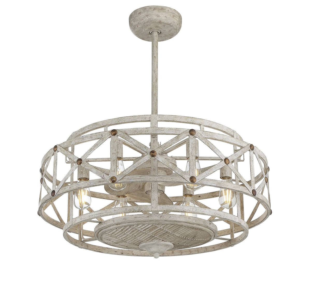 6 Light Provence Gold Accents Fan D Lier C71374