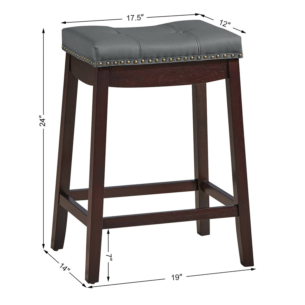 Set of 2 Padded Counter Bar Stool N488698