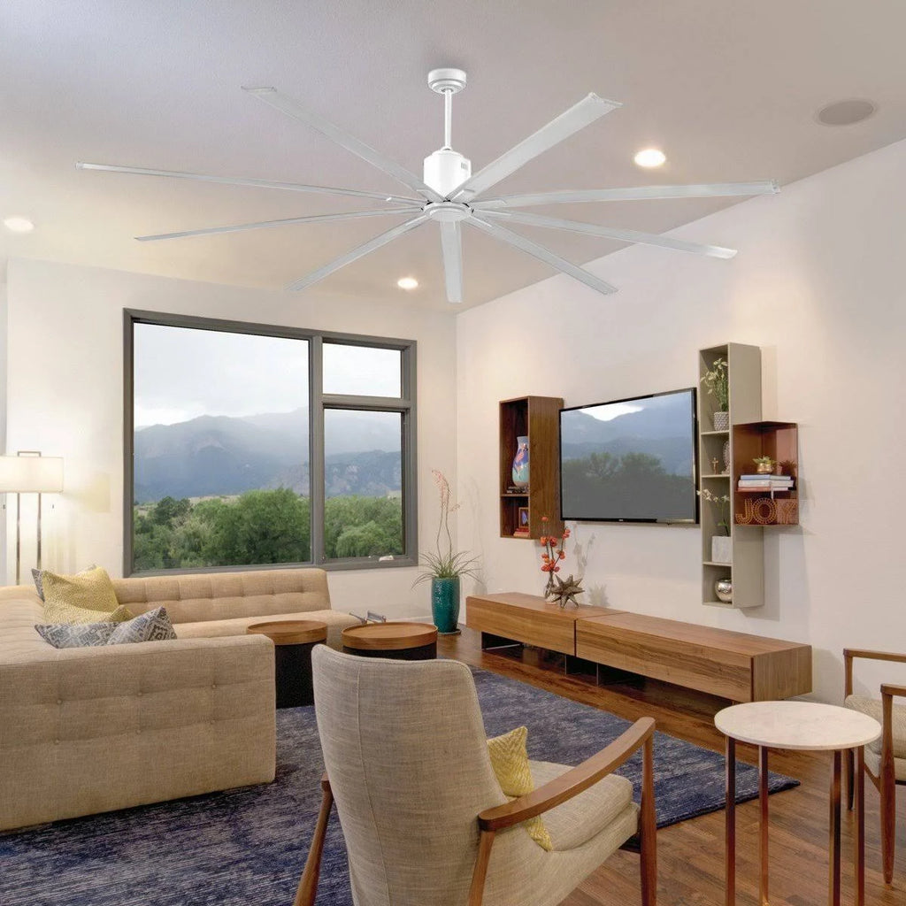 96 inch White Industrial Ceiling Fan I9137