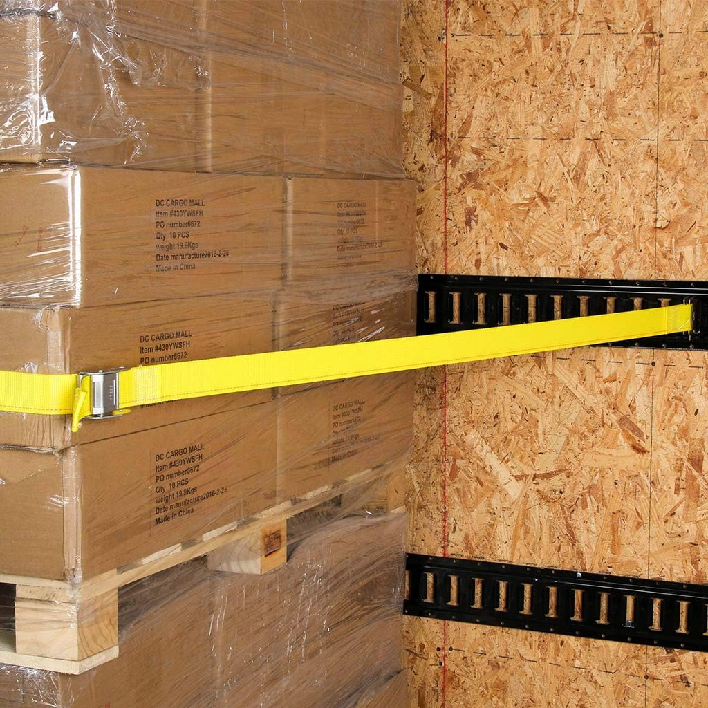Black Powder Coated Steel E Track Tie-Down Rail O838