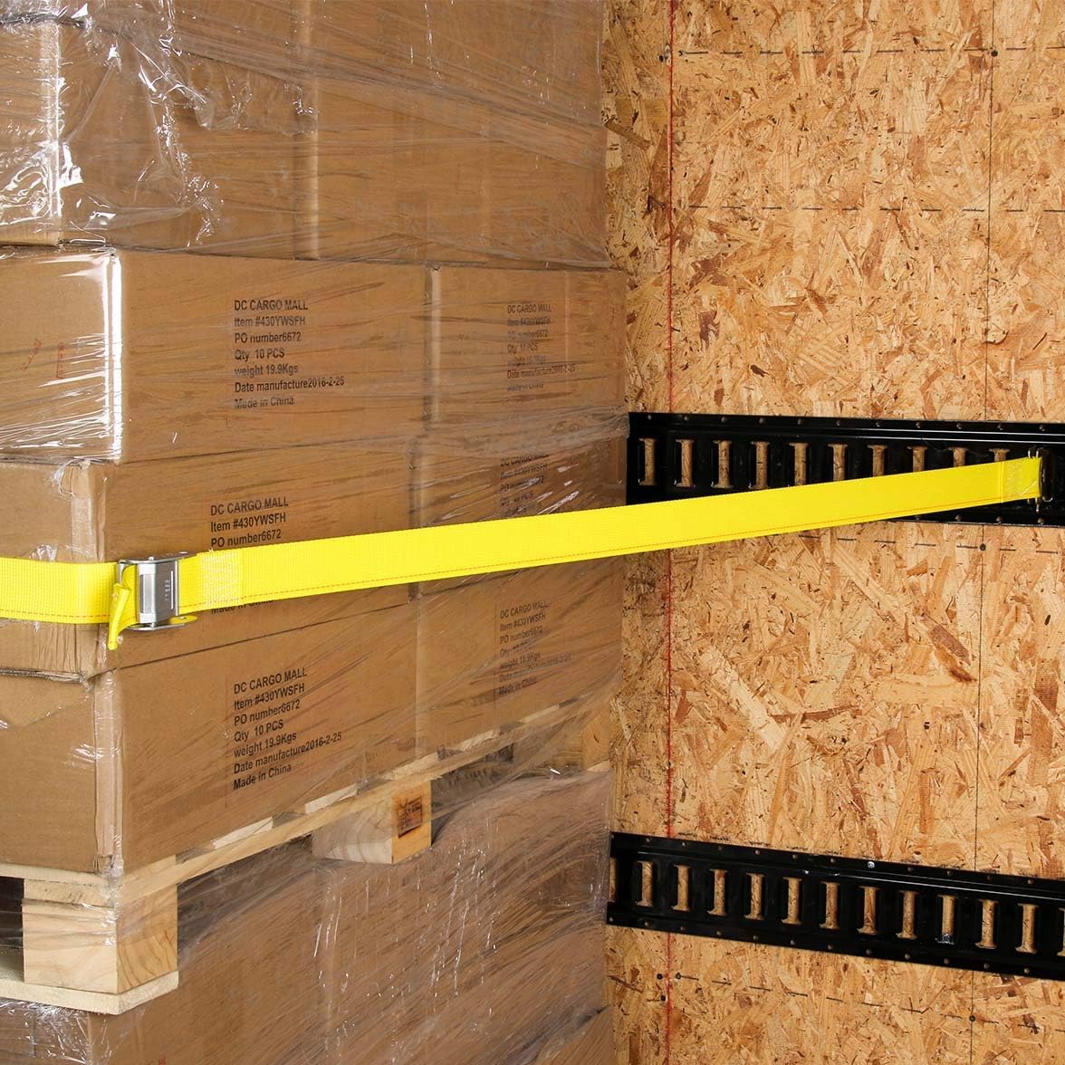 Black Powder Coated Steel E Track Tie-Down Rail O838