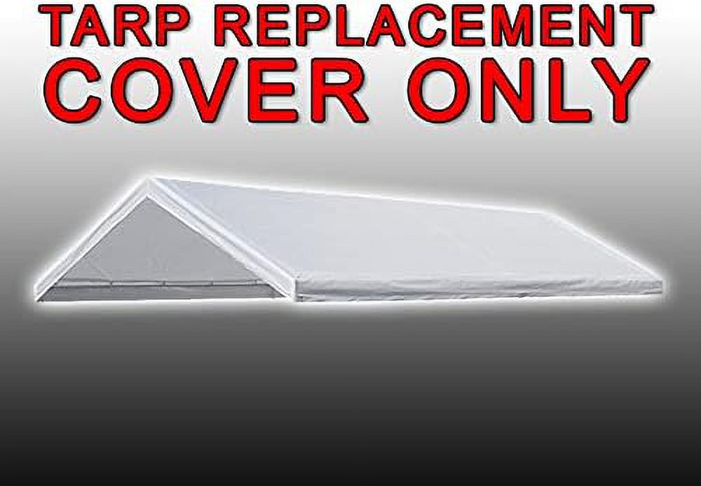 White Valanced Canopy Replacement Cover 12'X20' Y441331