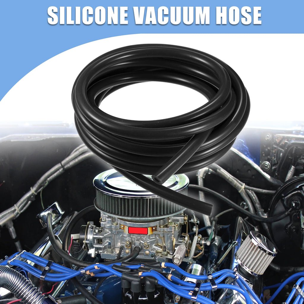 Silicone Vacuum Tubing Hose ID 6mm Wall Thickness 3mm Length 4.5m Black R152326