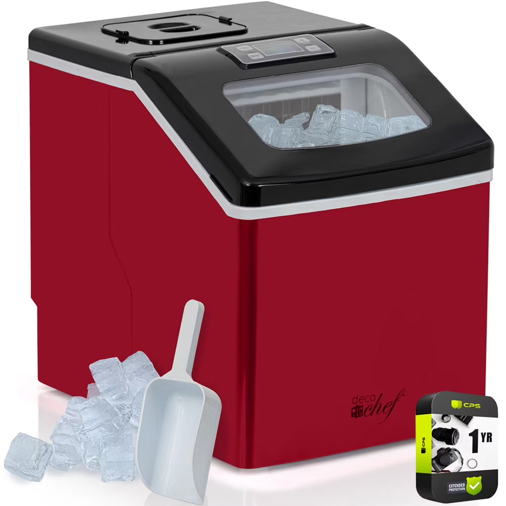 Red Countertop Portable Ice Maker R5497