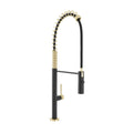 Brushed Gold/Black Pull Out Single Handle Kitchen Faucet G9248