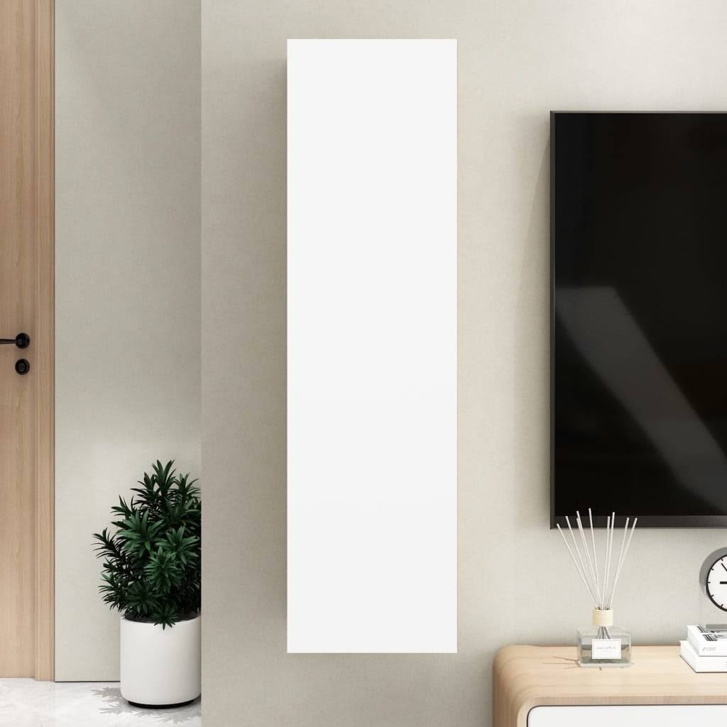 White and Sonoma Oak TV Cabinet Chipboard D715950