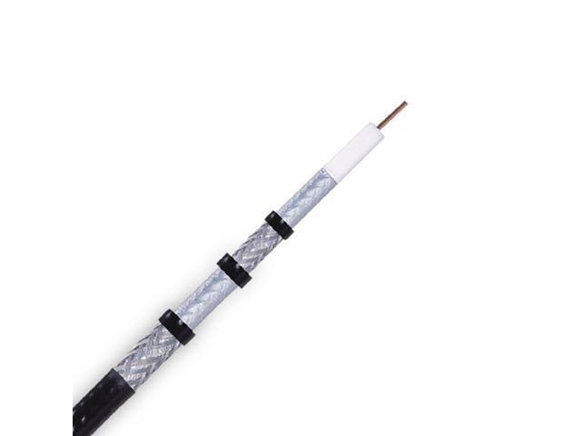 18 AWG Quad Shield Coaxial Cable 1000 ft Black RG6 H171822