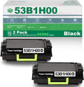 2 Pack Black High Yield Remanufactured Toner Cartridge O801