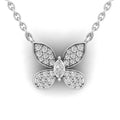 Sterling Silver Butterfly Bar Pendant Necklace, 18" U96337