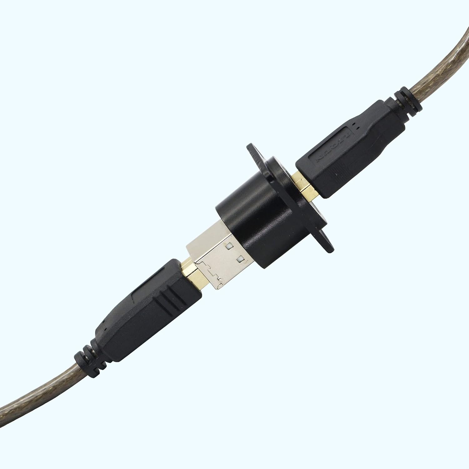 Panel Mount USB A-Female to B-Female Connector R187601