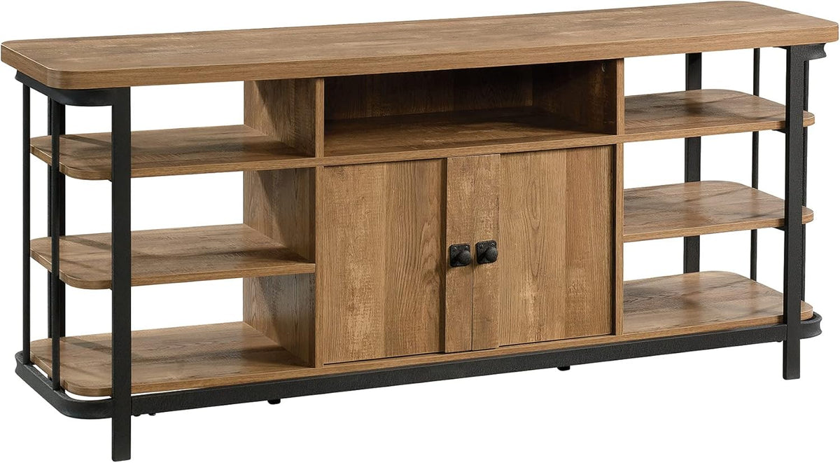 TV Credenza, Etched Oak Finish N906