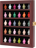 Mahogany Pack of 2 Wall Mount Display Case with Lockable Shelves R567