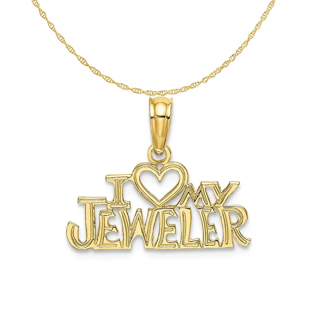 10K Yellow Gold Pendant Charm with 14K Yellow Gold Rope Chain Necklace 16'' Y218761