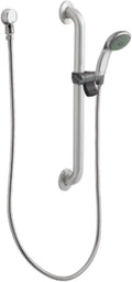 Chrome/Stainless Slide Bar/Grab Bar with Hand Shower, 24-Inch A84884
