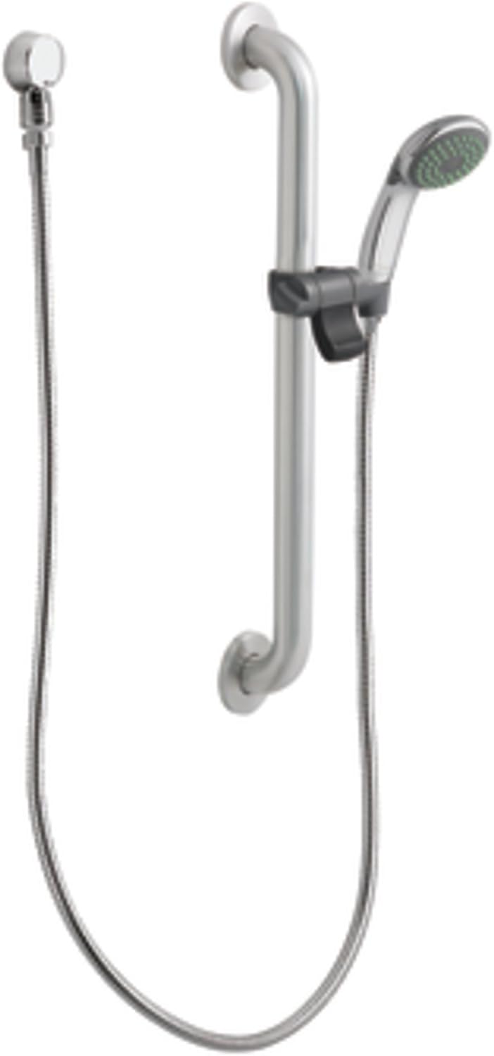 Chrome/Stainless Slide Bar/Grab Bar with Hand Shower, 24-Inch A84884