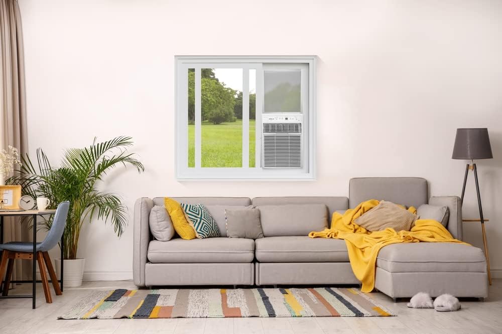 White 8,000 BTU Window-Mounted Slider Casement Air Conditioner I40127