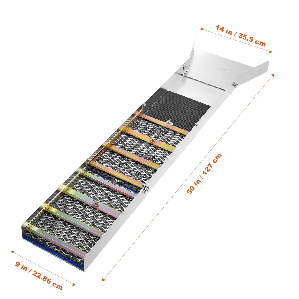 50" Folding Aluminum Alloy Sluice Box with 23 PCS Gold Prospecting Kit L2174