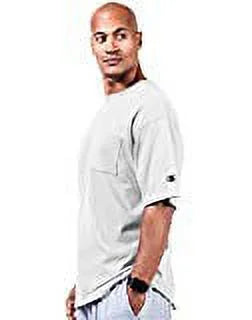 White Cotton Jersey Pocket T-Shirt H8384