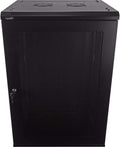 18U Wallmount Cabinet Enclosure 19-Inch Server Network Rack with Locking Perforated Door 16-Inches Deep Black C1323