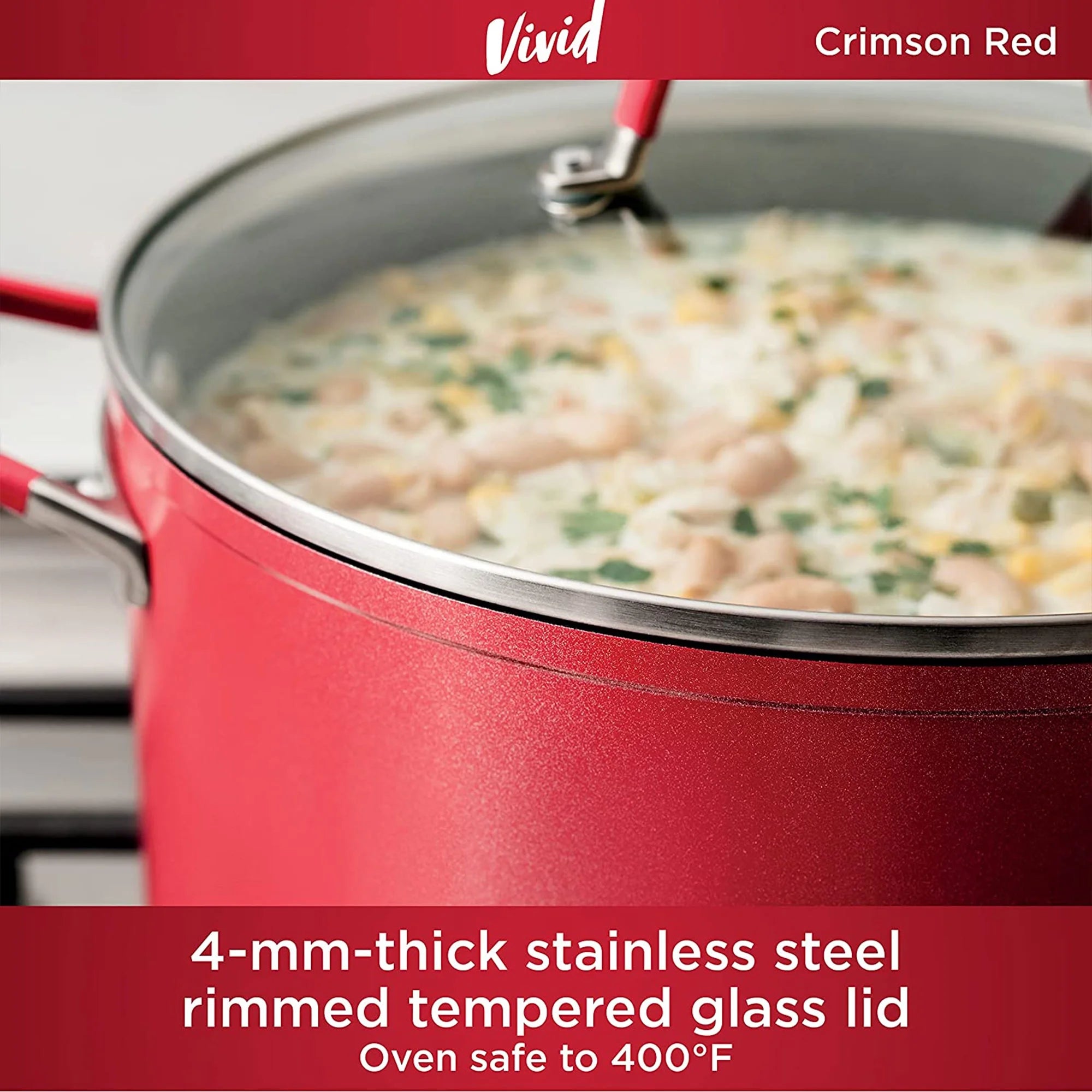 Crimson 2.5 Quart Saucepan with Lid P3965