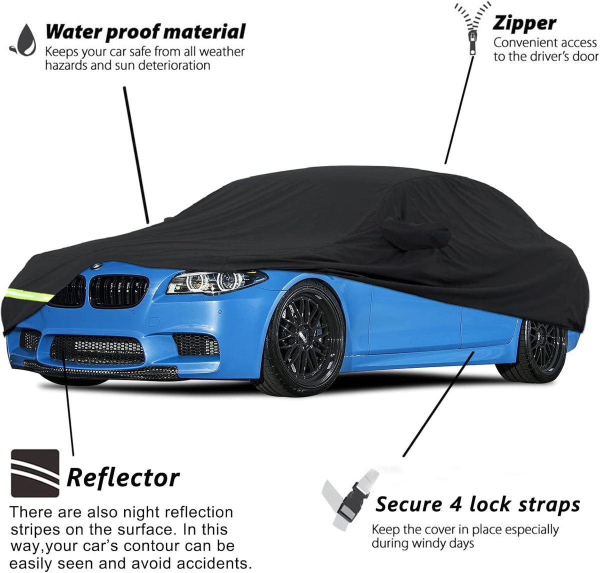 Waterproof Custom Fit Car Covers Pack of 2 P85671
