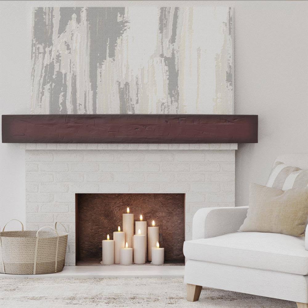 Hand Hewn Faux Wood Fireplace Mantel L712823