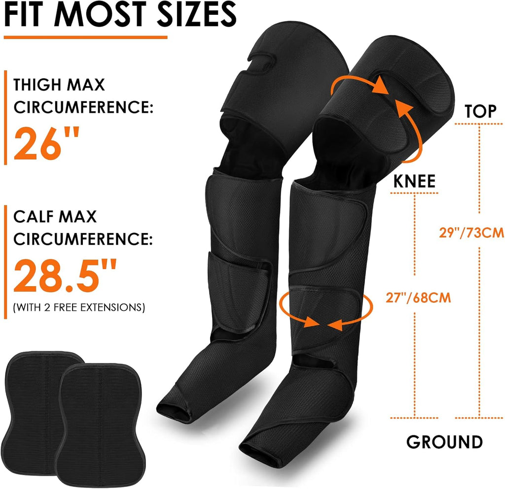 Leg Massager with Heat, Air Compression, 3 Modes 3 Intensities 2 Heating Levels C7377