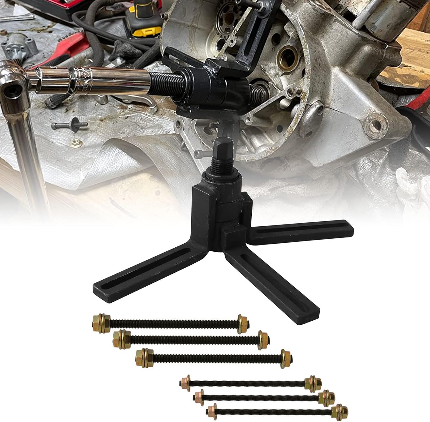 Crank Case Splitter Separator And Crank Puller Installation Tools With C-clip Adapter Pack of 2 Q89714