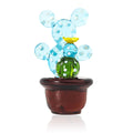 Handmade Blown Glass Cactus Figurines Desk Decorations K153237