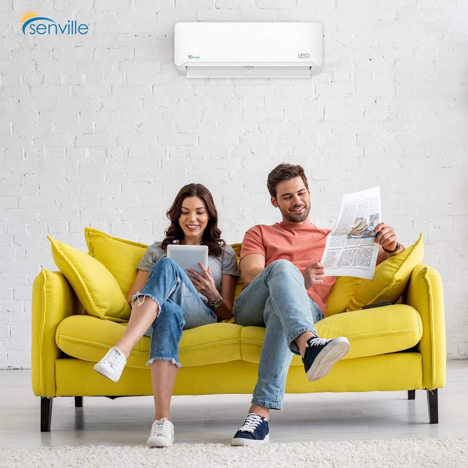 12000 BTU 208/230V Mini Split Air Conditioner Heat Pump, White Z98978