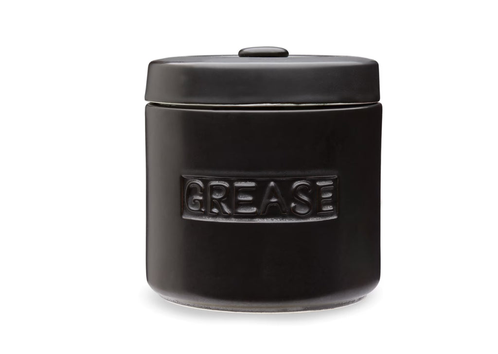 Matte Black Ceramic Grease Container J582