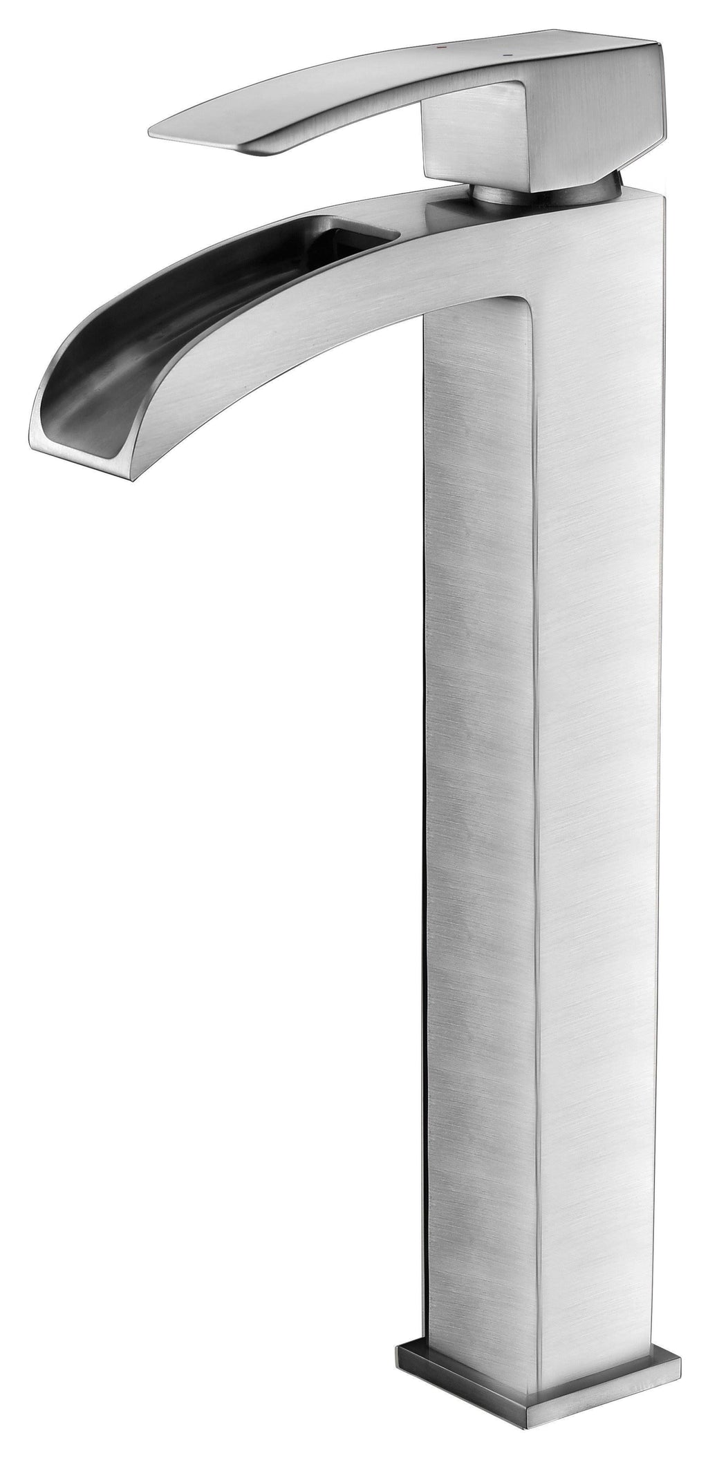 Matte White Man Made Stone Vessel Sink with Brushed Nickel Faucet H24330
